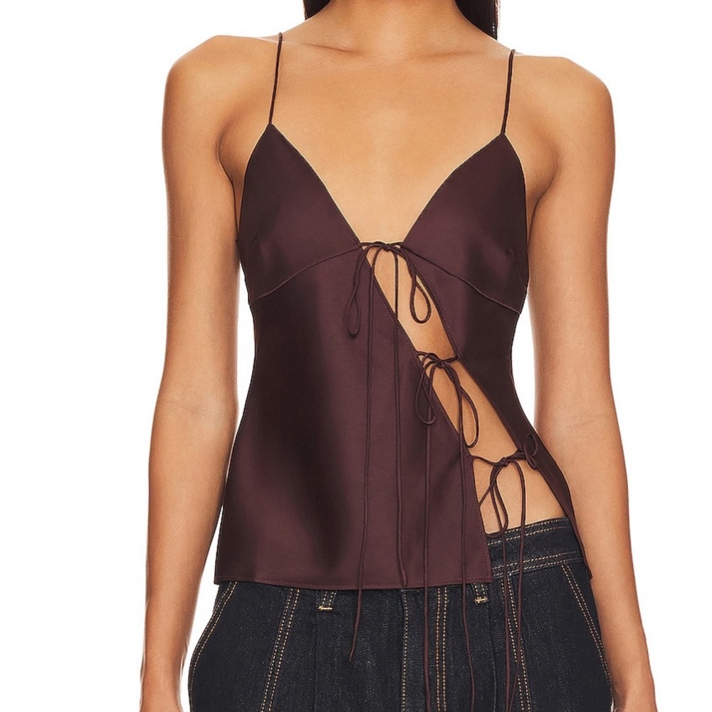 Brown Lioness Tie Top Super Cute Going Out
